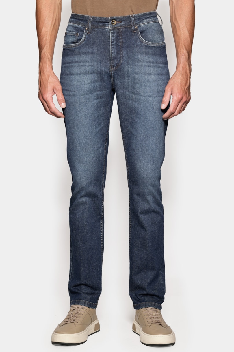 Calça Jeans Slim Intense Flex Azul Escuro
