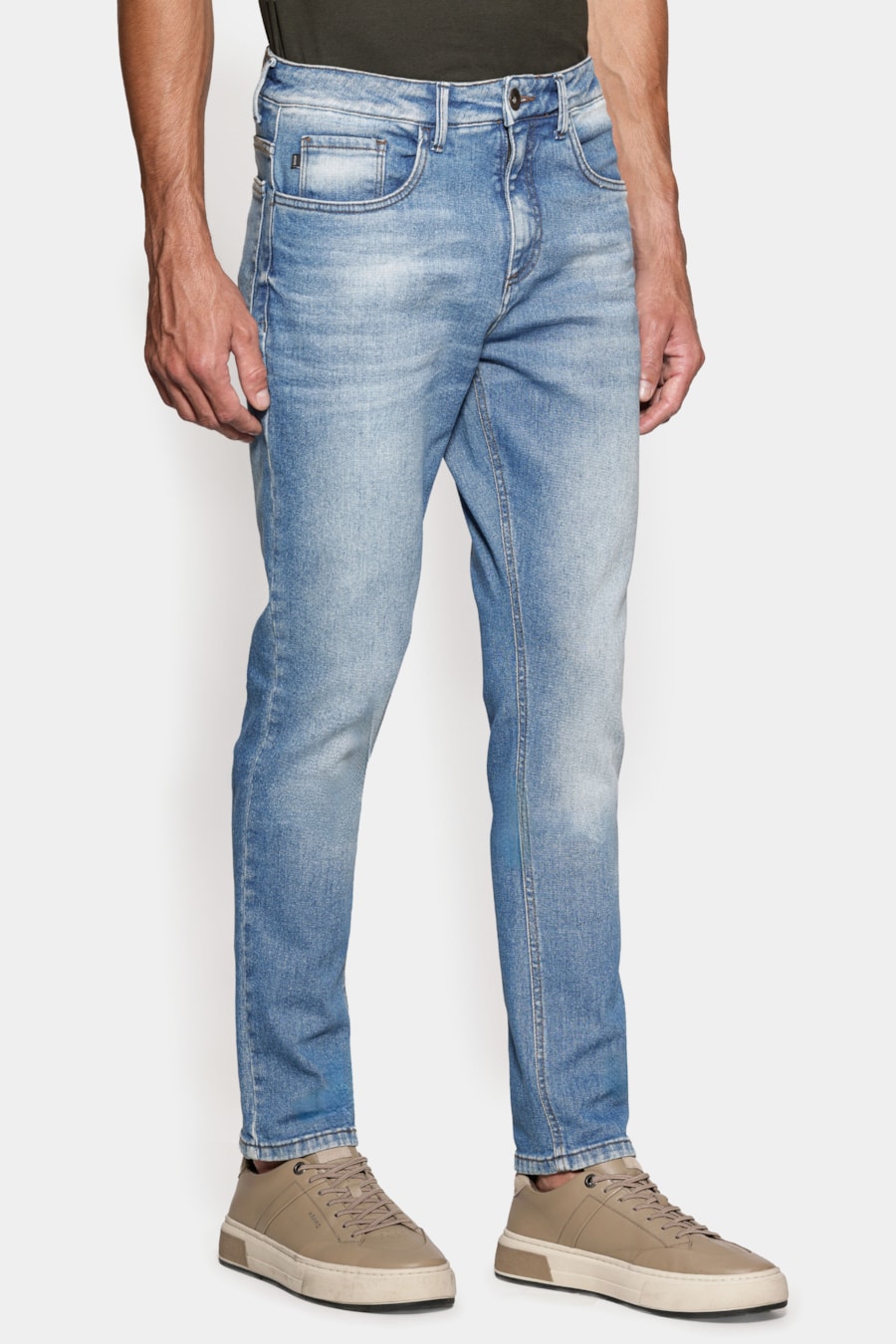Calça Jeans Slim Media Sky Eco Azul Medio — foto 1 de 6