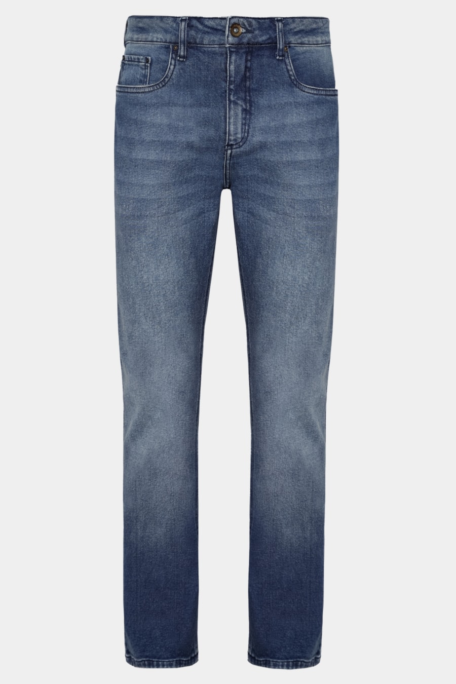Calça Jeans Slim Medium Stone Wash Azul Medio — foto 6 de 6