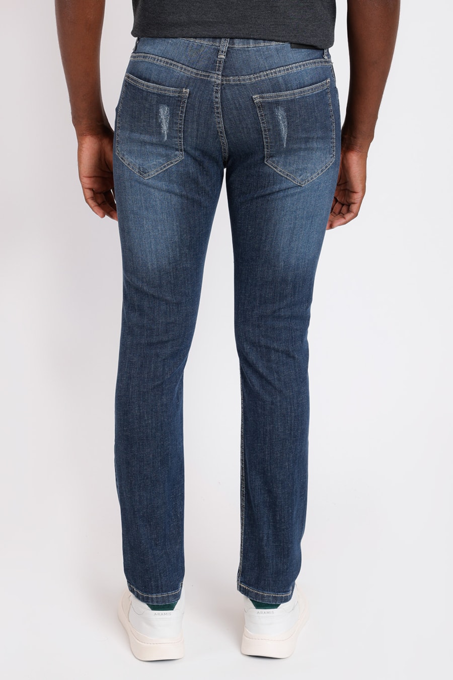 Calça Jeans Slim Puídos Azul — foto 5 de 5