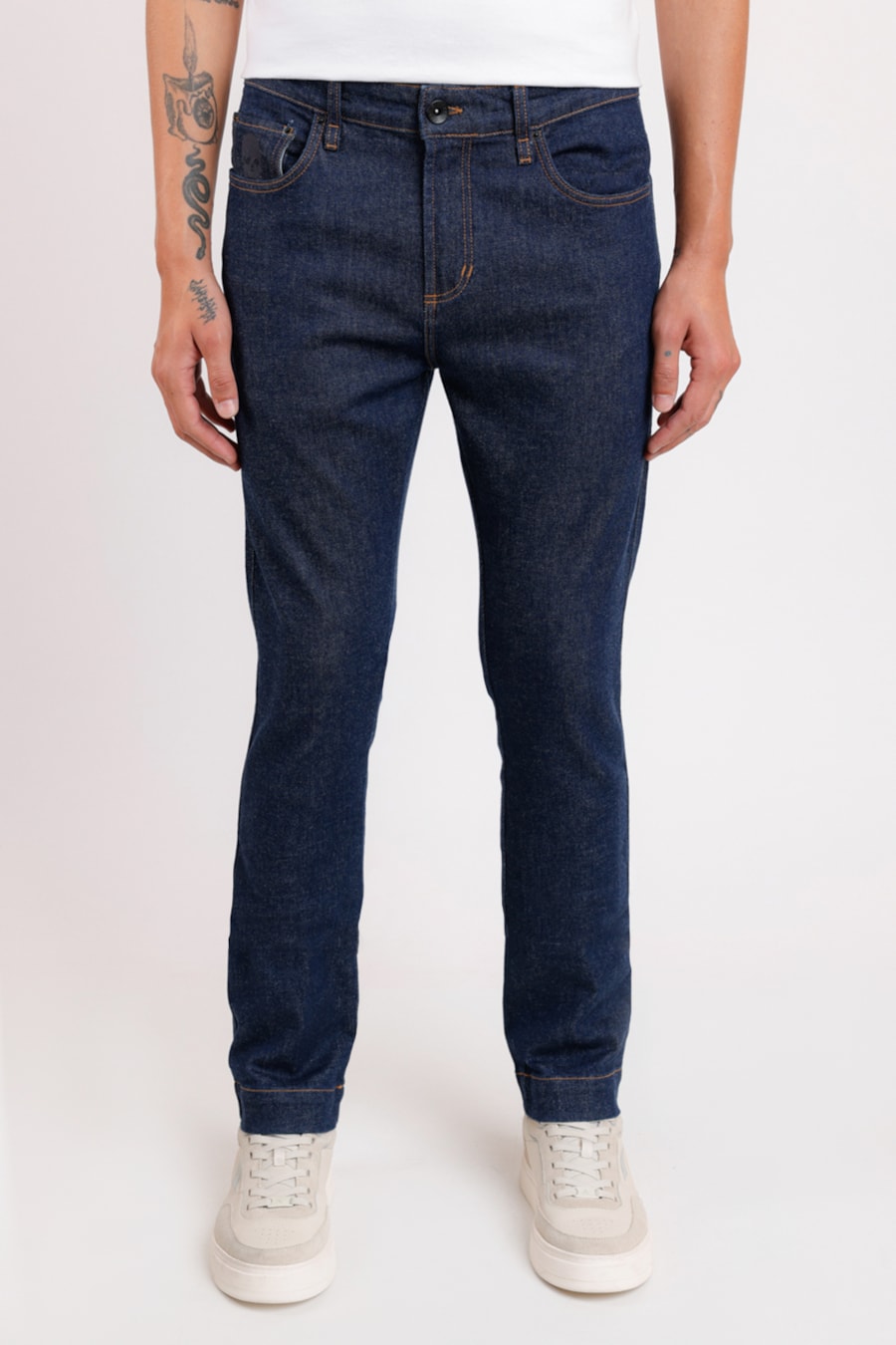 Calça Jeans Slim Raw Colab Alexandre Herchcovitch Azul Escuro — foto 1 de 5