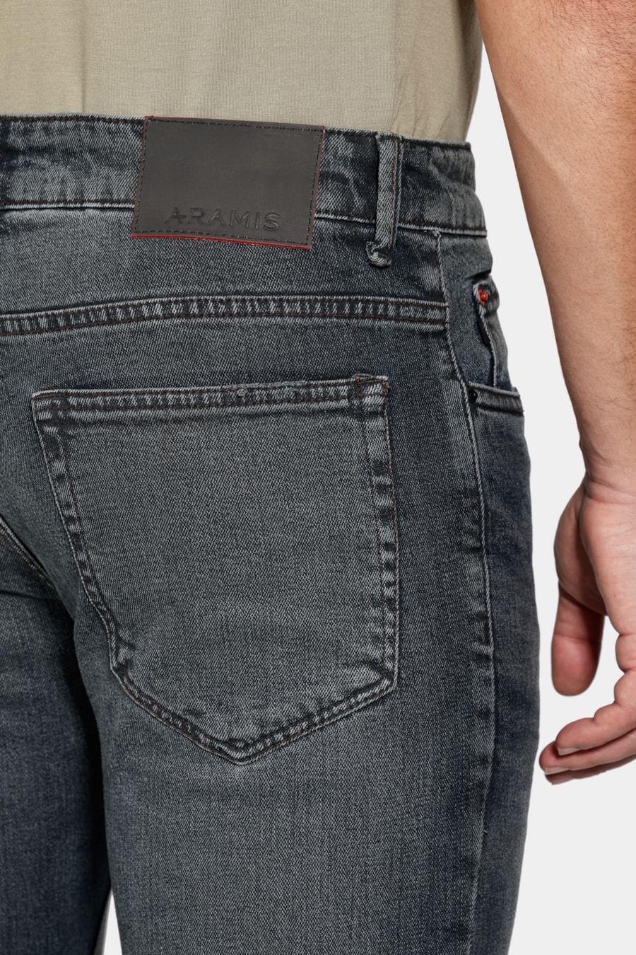Calça Jeans Slim Red Black Dirty Azul Escuro — foto 4 de 6