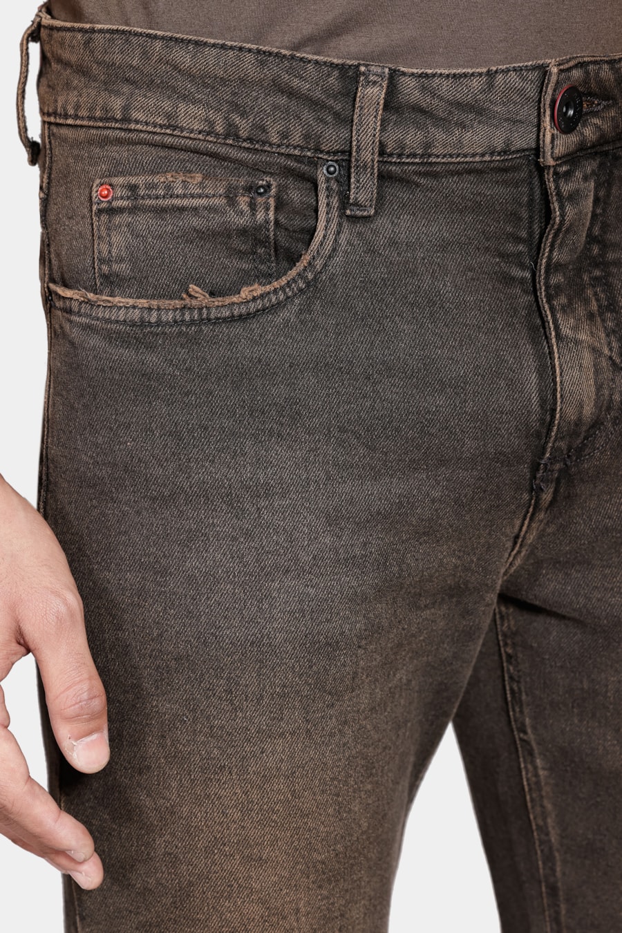 Calça Jeans Slim Red Black Dirty Preto — foto 3 de 5