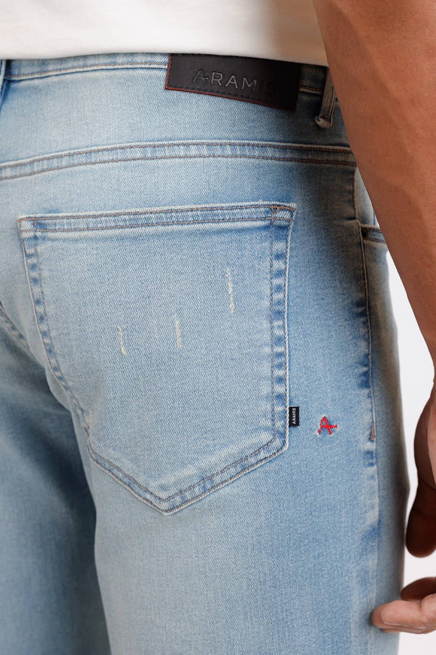 Calça Jeans Slim Red Blend Liocel Azul Claro — foto 3 de 4