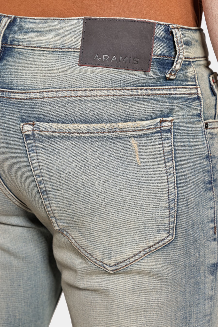 Calça Jeans Slim Red Dirty Vintage Azul Escuro — foto 4 de 5