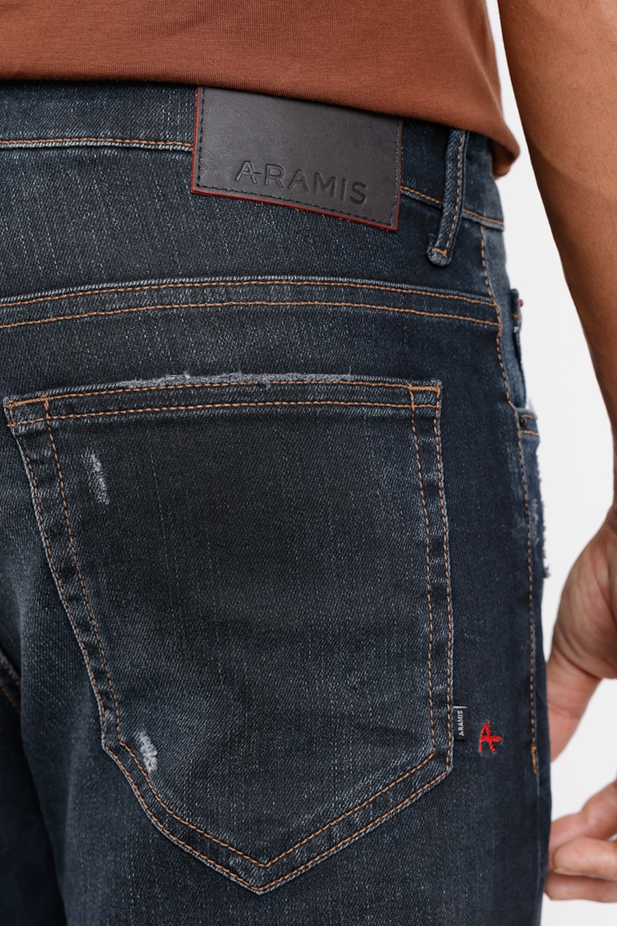 Calça Jeans Slim Red Resin Flame Azul Escuro — foto 2 de 3