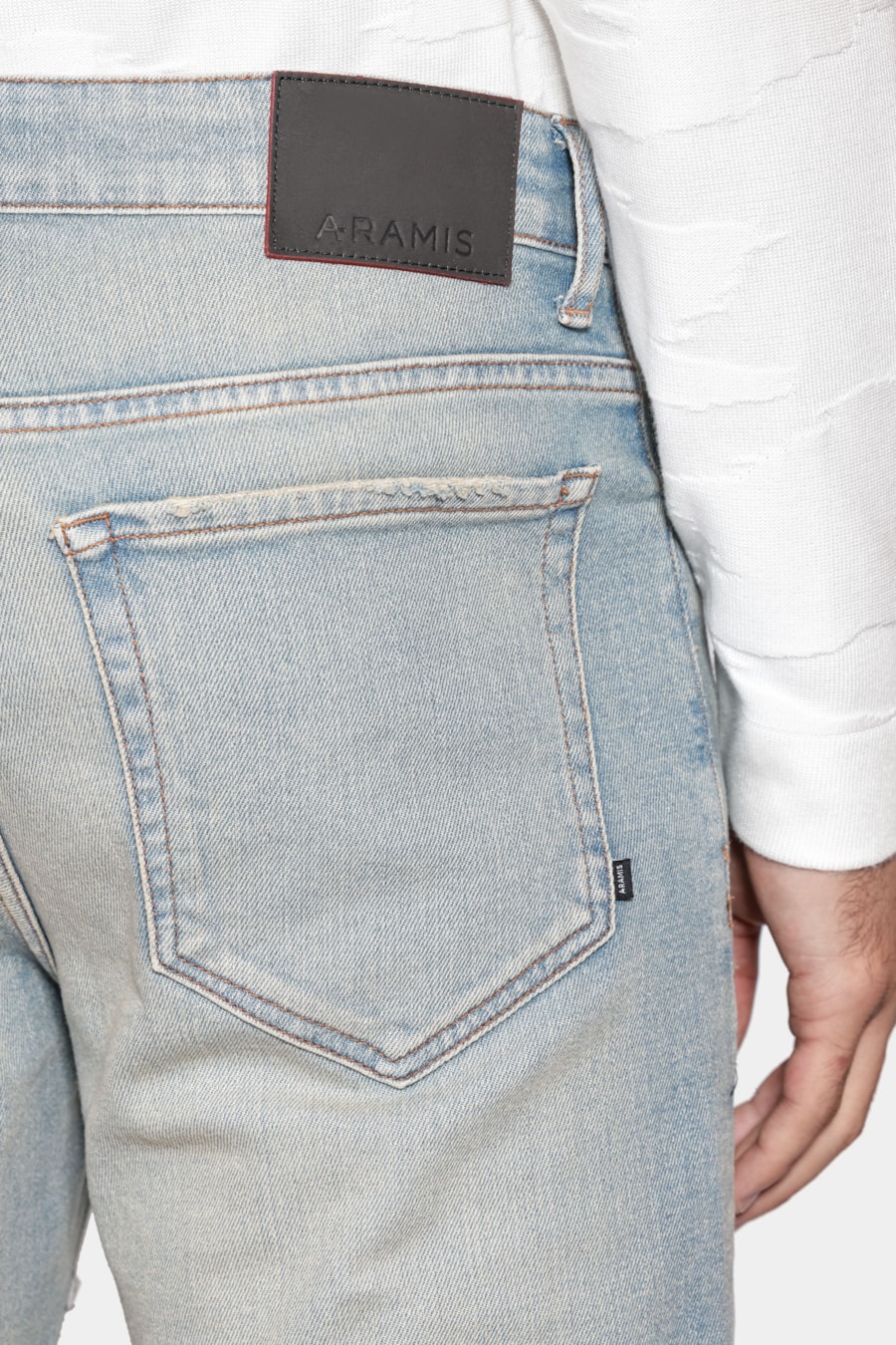 Calça Jeans Slim Red Vintage Dirty Azul Claro — foto 4 de 5