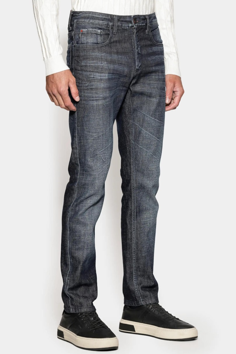 Calça Jeans Slim Red Water Repellent Azul Escuro
