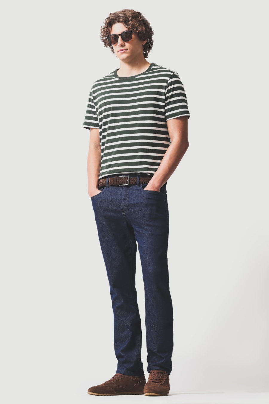 Calça Jeans Slim Repreve Azul Escuro — foto 2 de 5