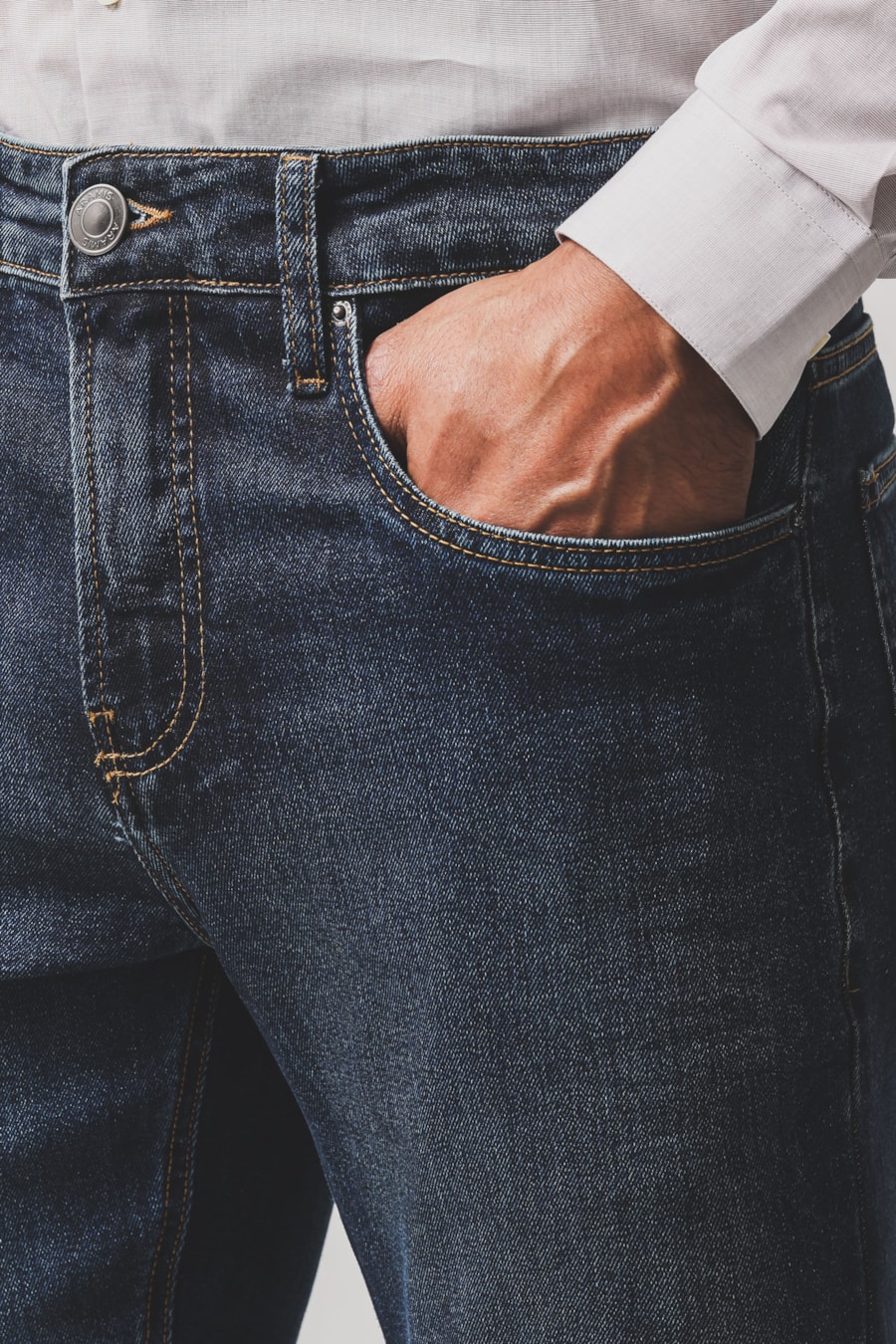 Calça Jeans Slim St Used Escuro Azul Escuro — foto 3 de 6