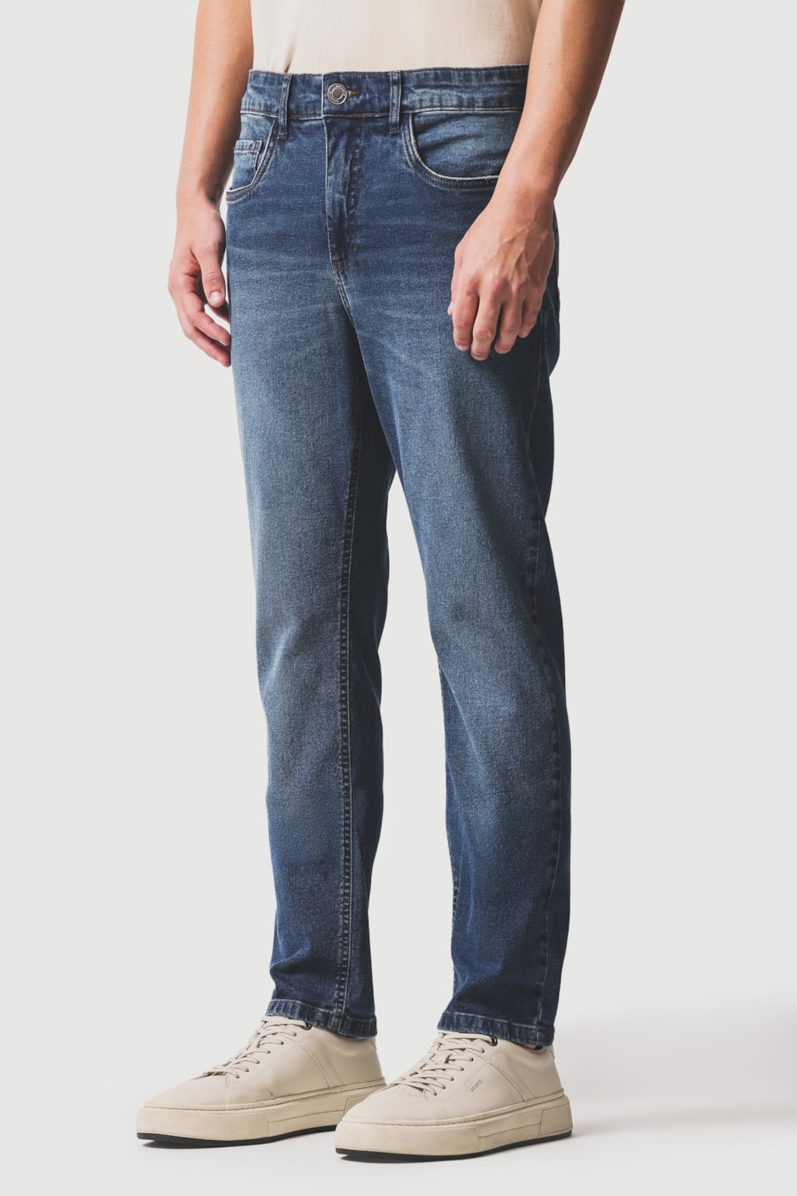 Calça Jeans Slim St Used Médio Azul Medio — foto 1 de 5