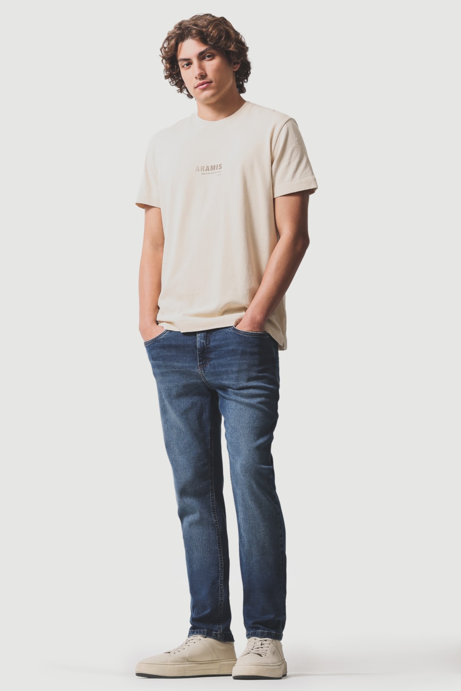 Calça Jeans Slim St Used Médio Azul Medio — foto 2 de 5