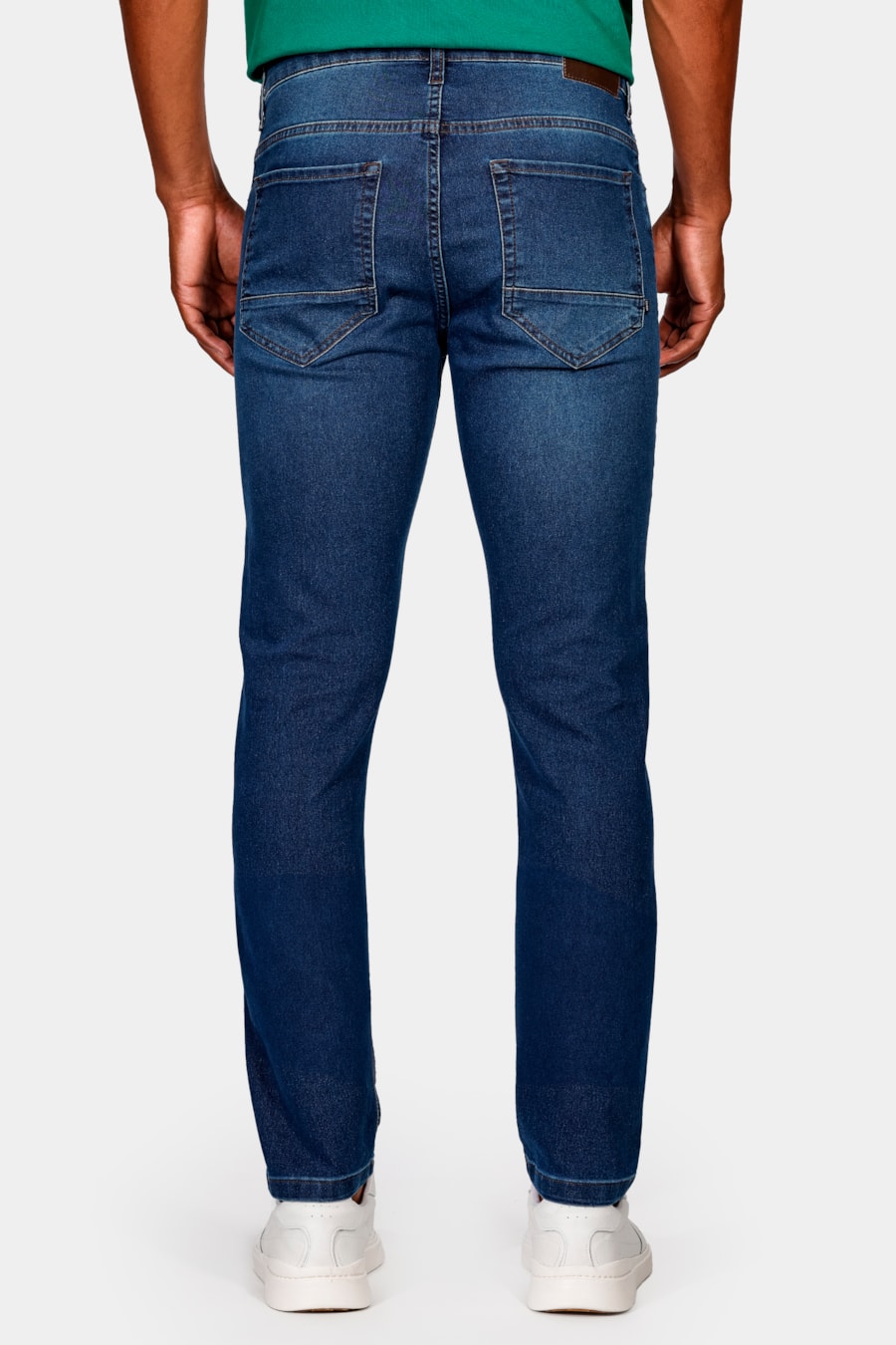 Calça Jeans Slim Stonado Médio Azul Médio — foto 5 de 5