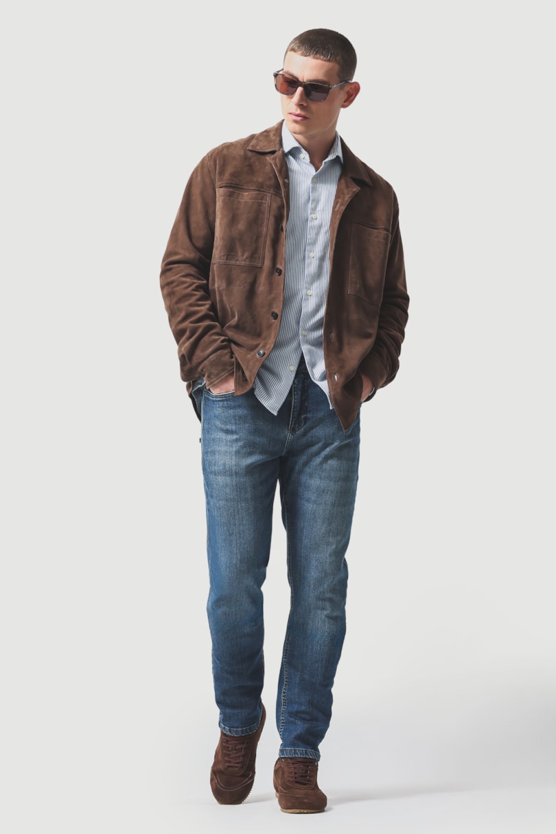 Calça Jeans Slim Stone Azul Escuro