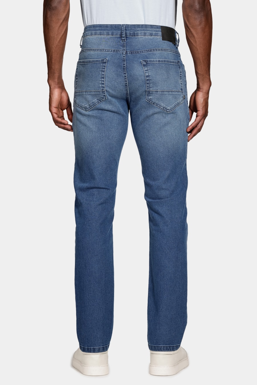Calça Jeans Slim Super Stone Azul Medio — foto 5 de 6