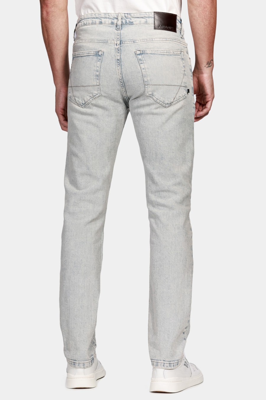 Calça Jeans Slim Vintage Delave Azul Claro — foto 5 de 5