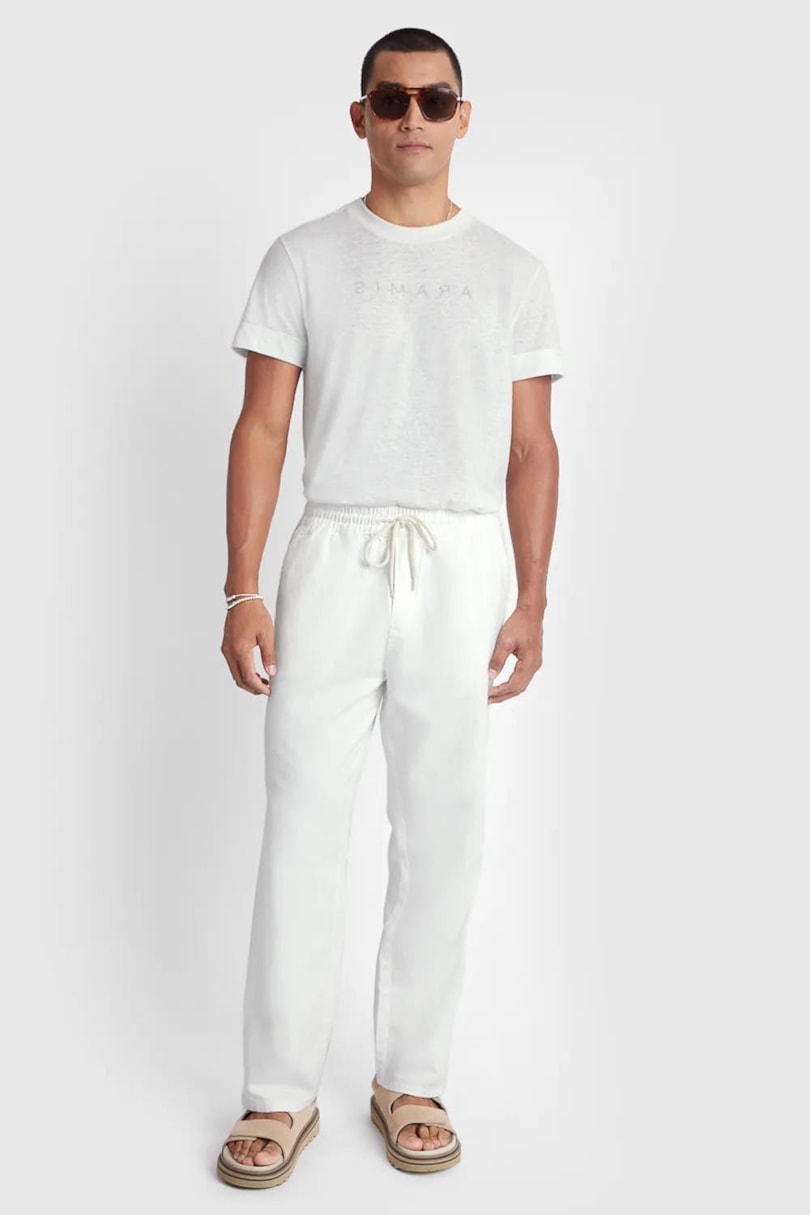 Calça Jooger Ampla Resort Canhamo Off White