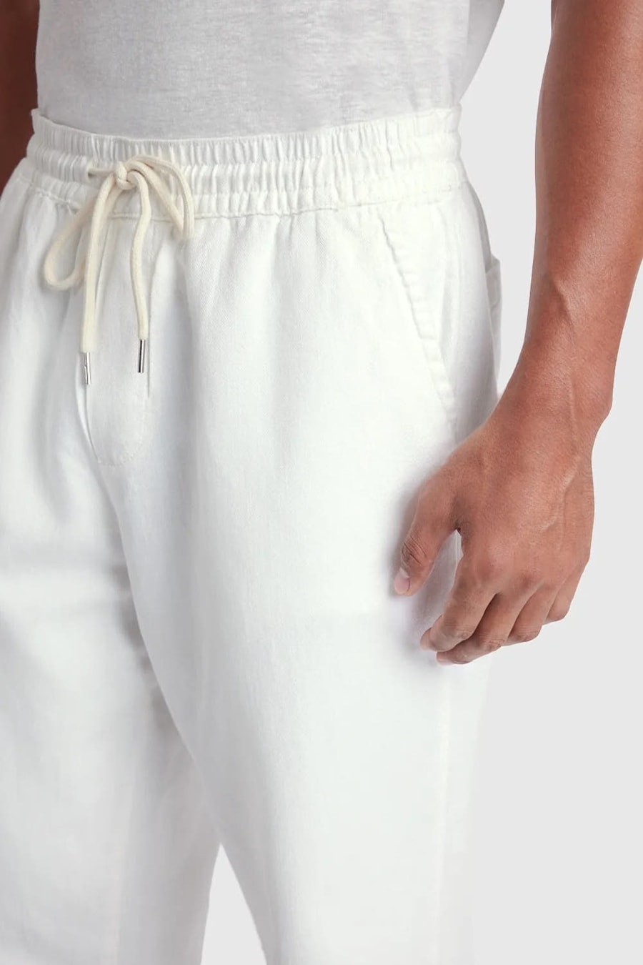Calça Jooger Ampla Resort Canhamo Off White — foto 3 de 5