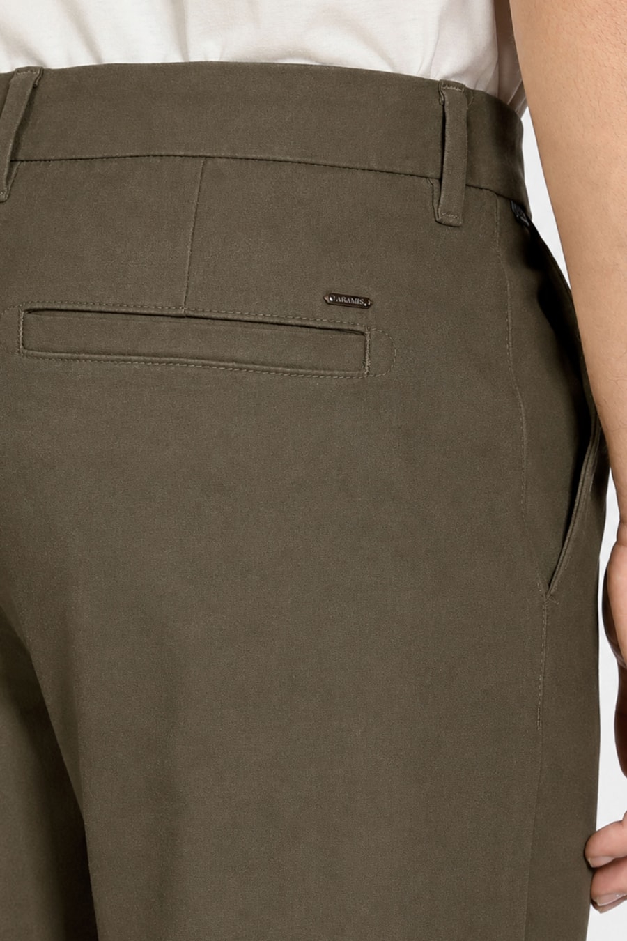 Calça New Slim Twill Classic Verde Militar — foto 4 de 6