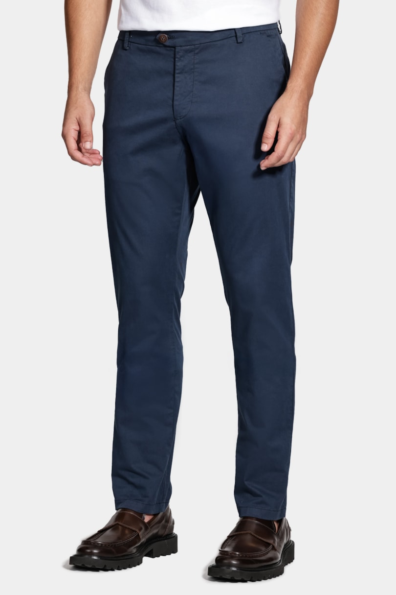 Calça Sarja Slim Alfaiataria Marinho