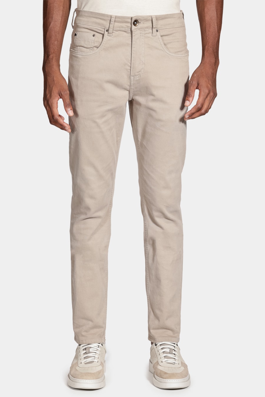 Calça Slim Moletom Color Cáqui — foto 1 de 5