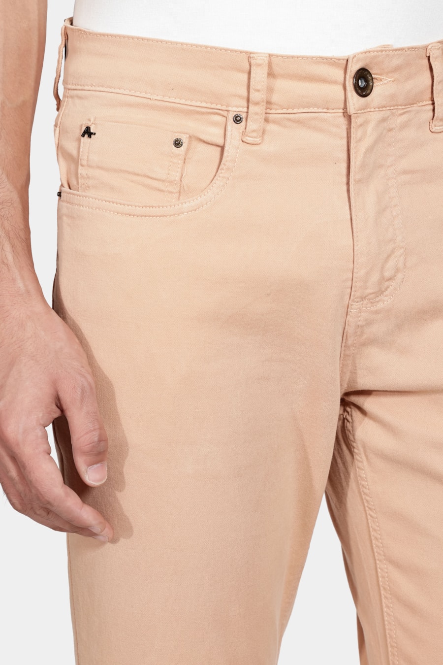 Calça Slim Moletom Color Caramelo — foto 3 de 5
