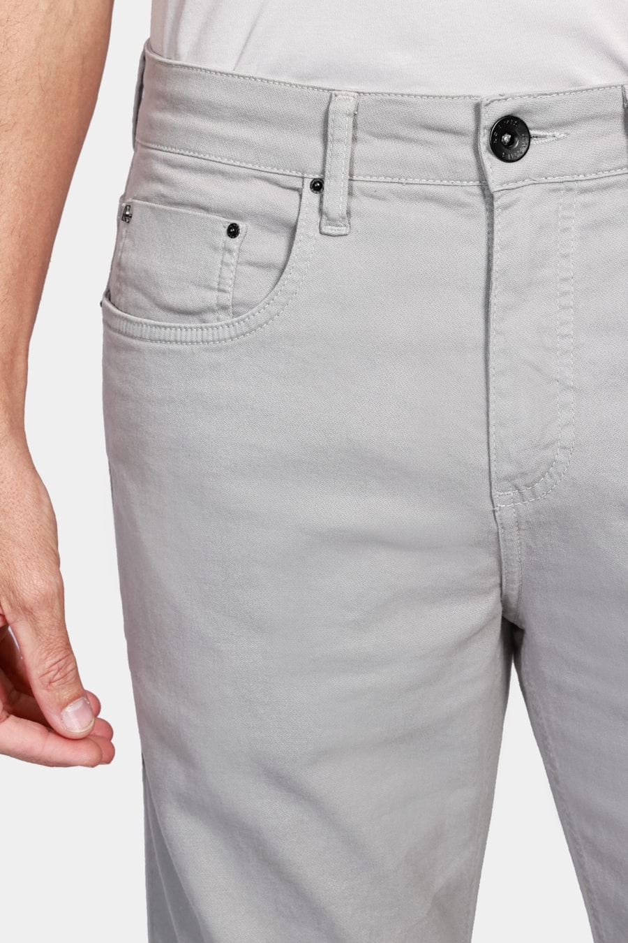 Calça Slim Moletom Color Cinza — foto 3 de 5