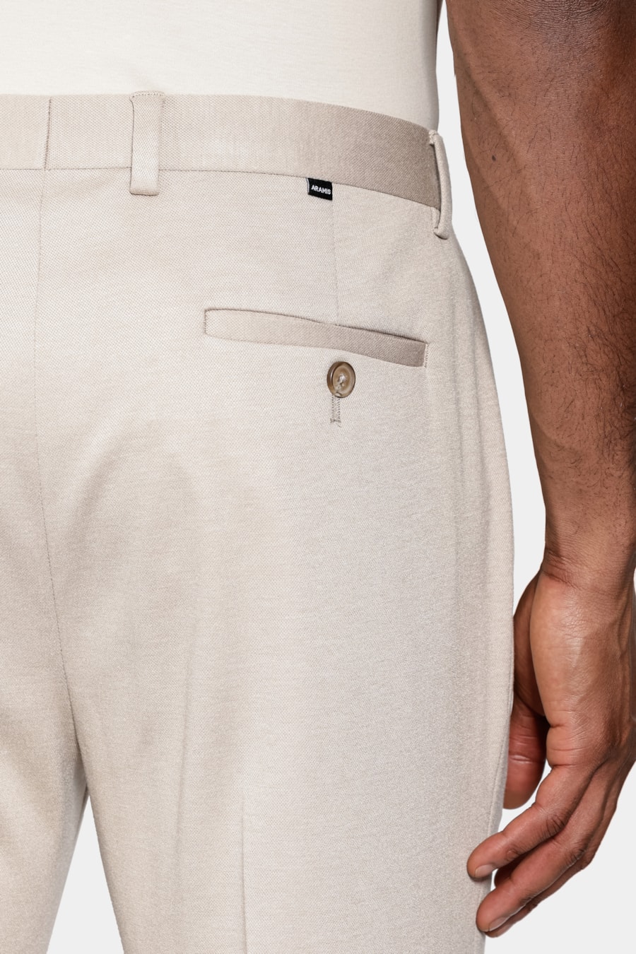 Calça Super Slim Malha Alfaiataria Caqui — foto 4 de 6