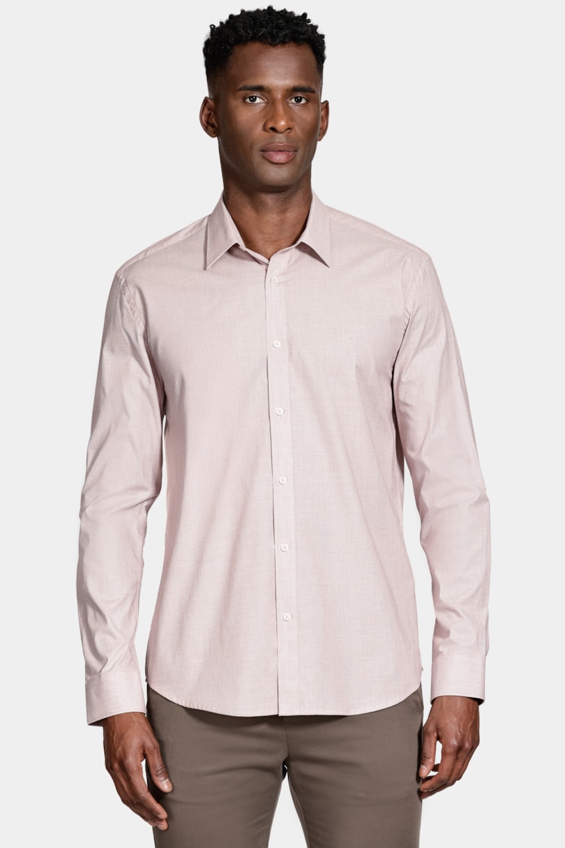 Camisa Algodão Regular Manga Longa Canela