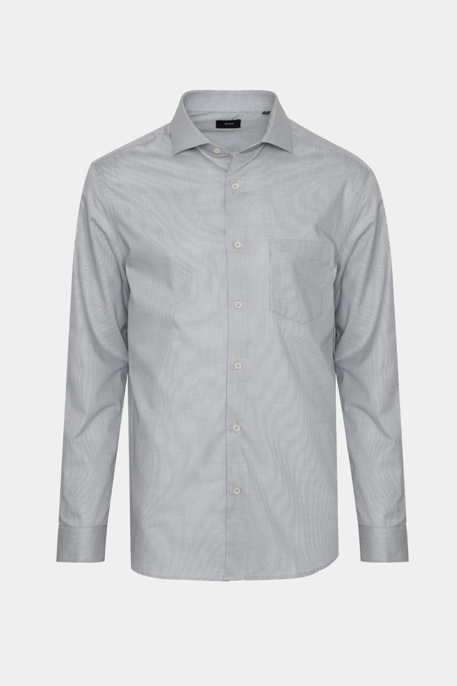 Camisa Algodão Regular Manga Longa Xadrez Azul C/Branco — foto 5 de 6