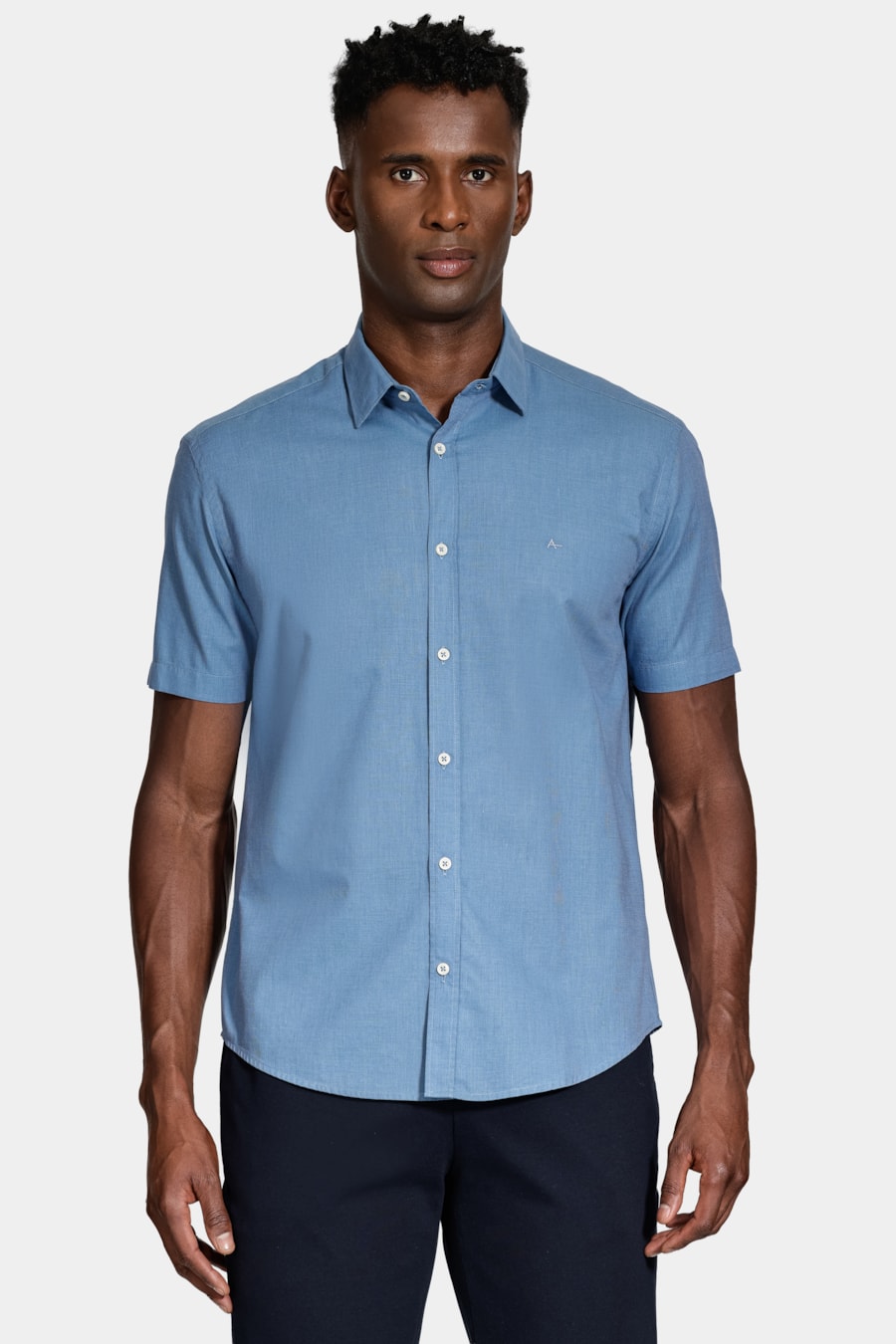 Camisa Aramis Manga Curta Modal Boa Vista Azul — foto 1 de 6