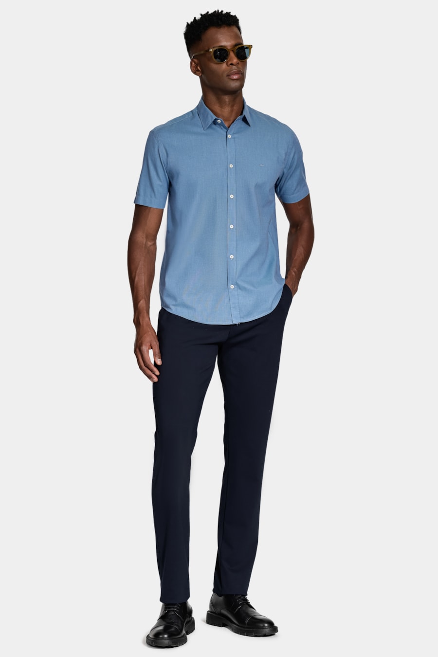 Camisa Aramis Manga Curta Modal Boa Vista Azul — foto 2 de 6