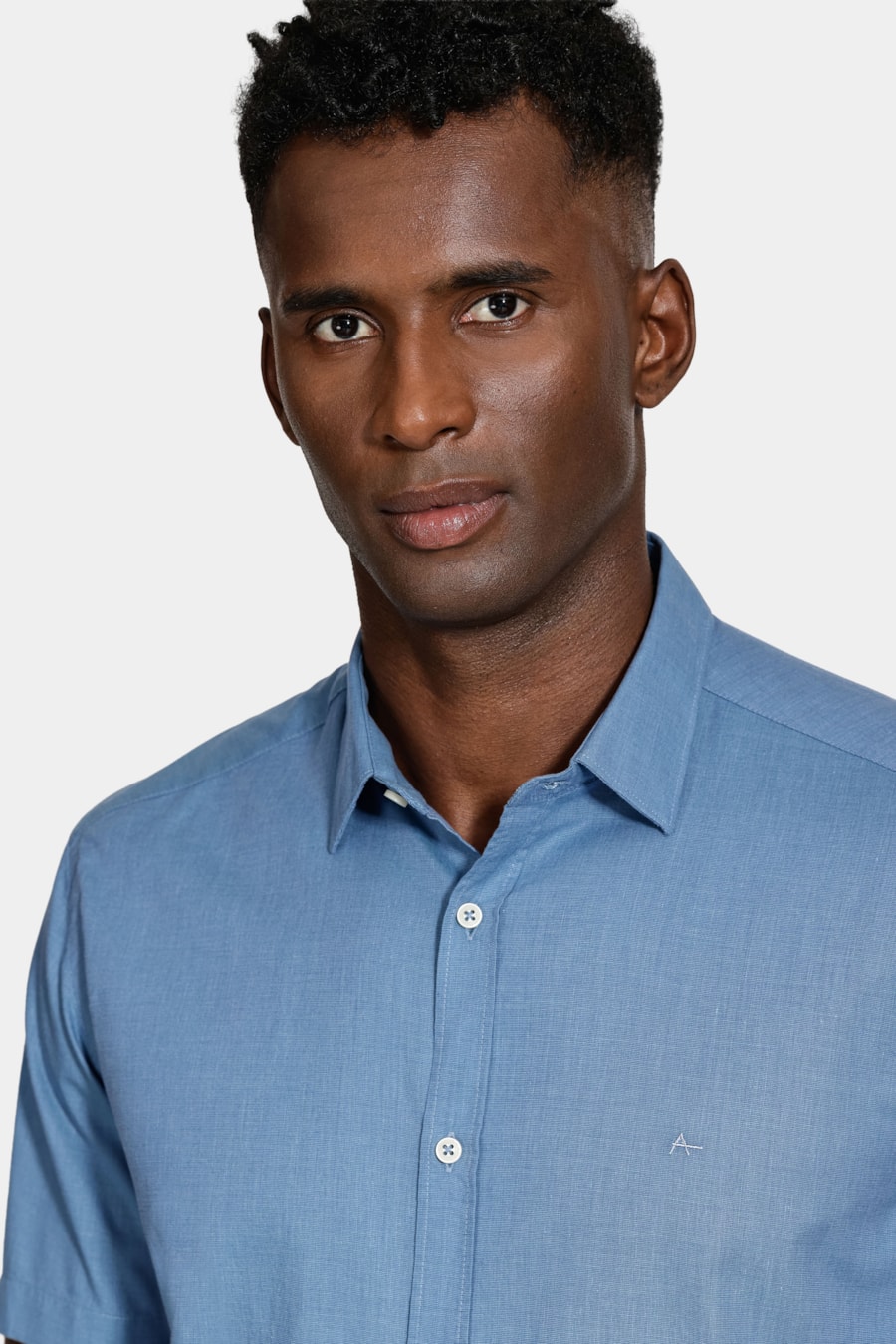 Camisa Aramis Manga Curta Modal Boa Vista Azul — foto 3 de 6
