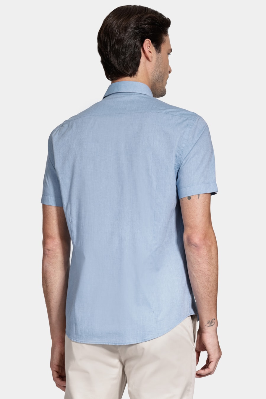 Camisa Aramis Manga Curta Modal Boa Vista Azul Classico — foto 4 de 6