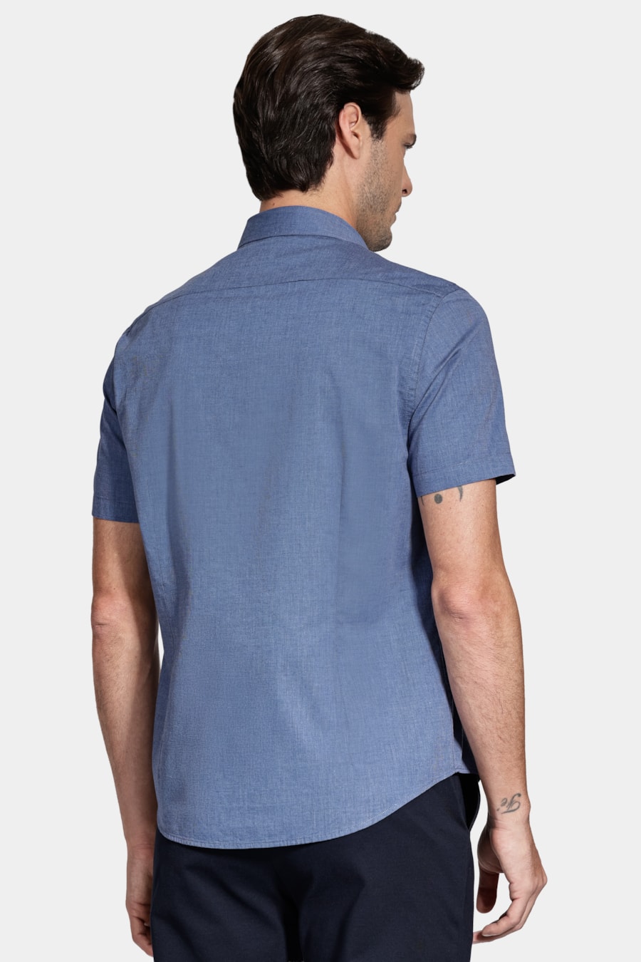 Camisa Aramis Manga Curta Modal Boa Vista Azul Forte — foto 4 de 6