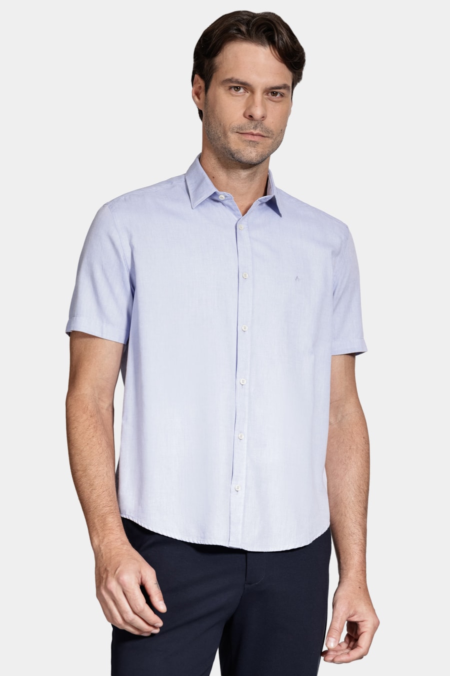Camisa Aramis Manga Curta Modal Boa Vista Azul Medio — foto 1 de 6