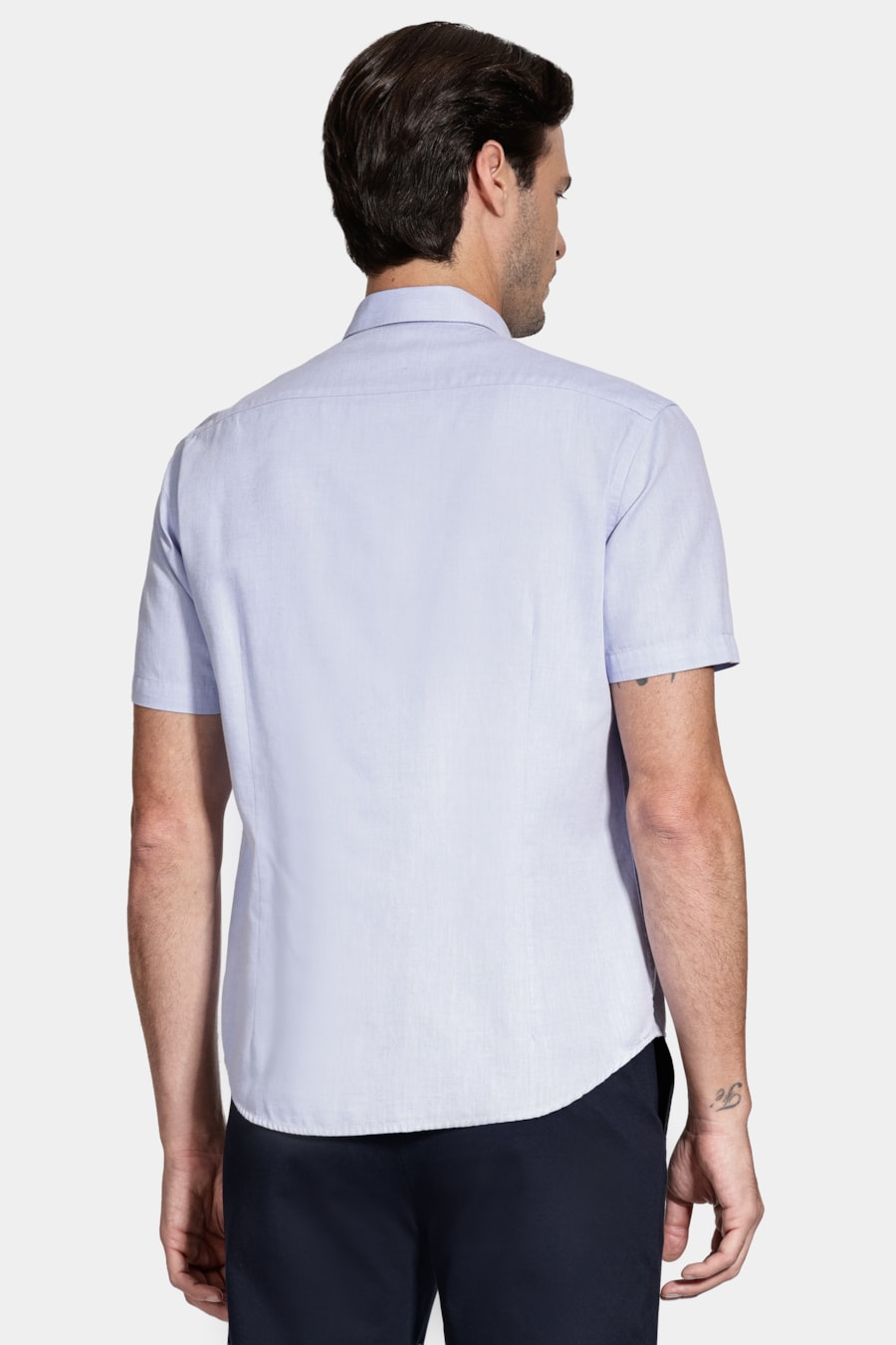 Camisa Aramis Manga Curta Modal Boa Vista Azul Medio — foto 4 de 6