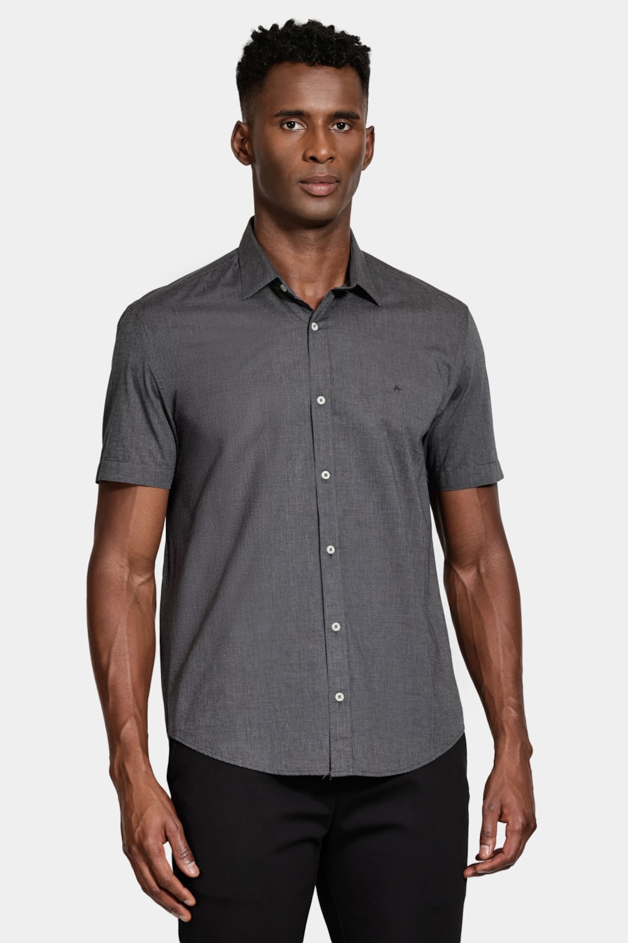 Camisa Aramis Manga Curta Modal Boa Vista Preto — foto 1 de 5