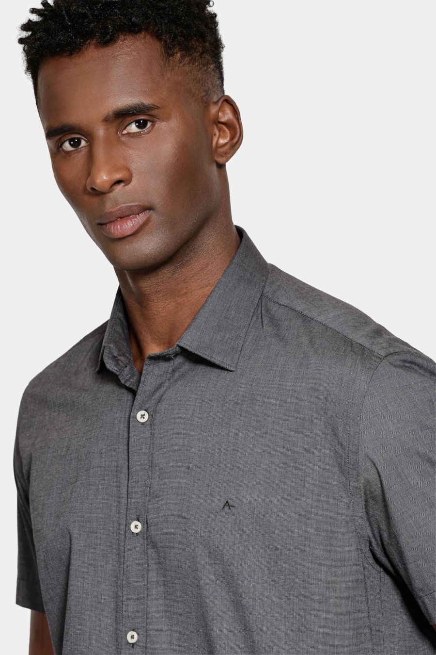 Camisa Aramis Manga Curta Modal Boa Vista Preto — foto 3 de 5