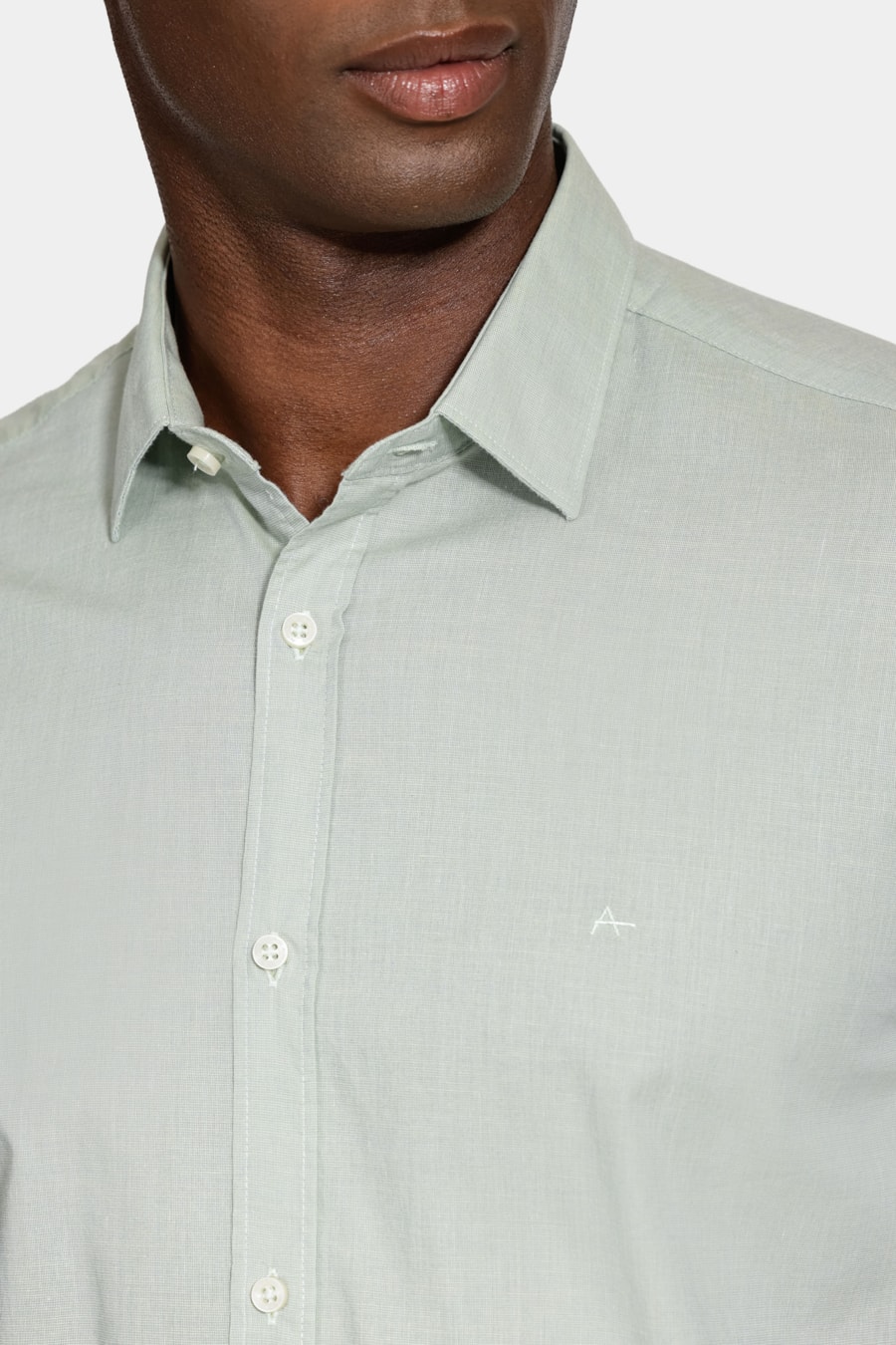 Camisa Aramis Manga Curta Modal Boa Vista Verde Claro — foto 3 de 6