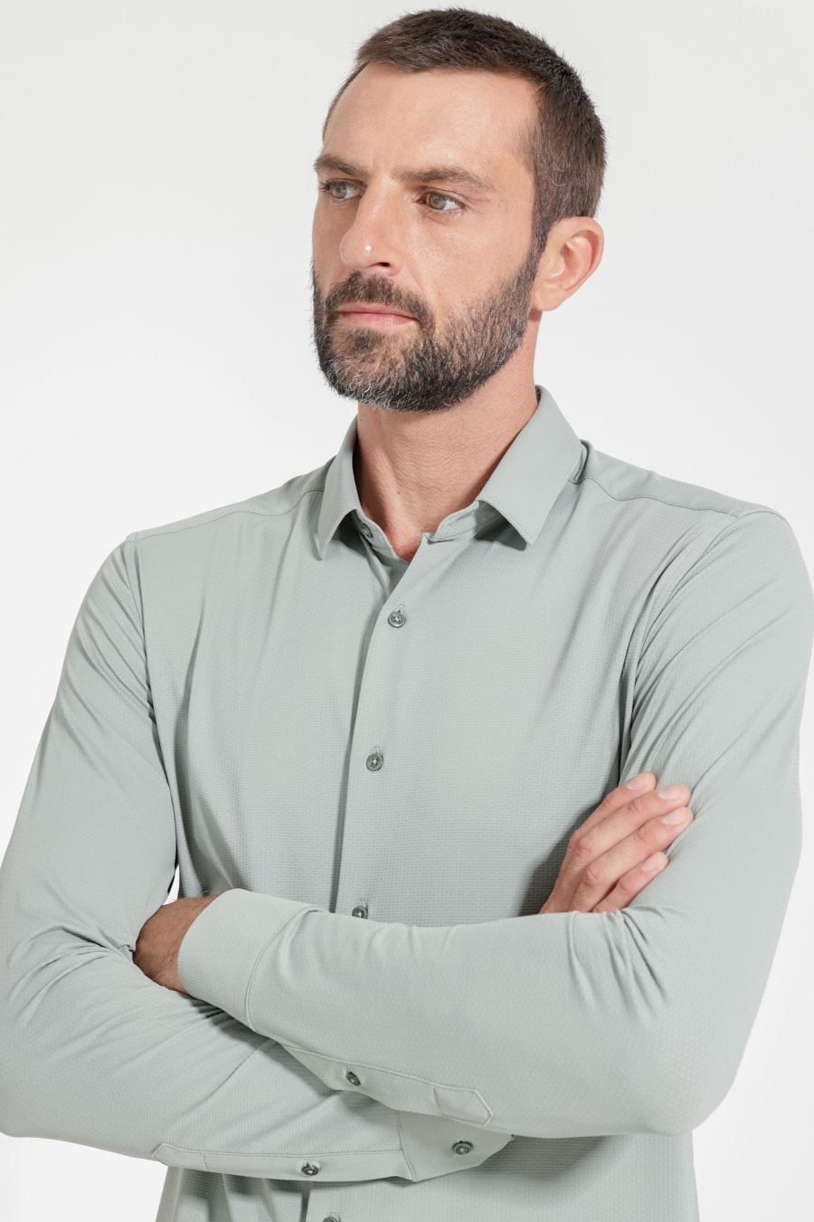 Camisa Bold Manga Longa Verde Pistache — foto 3 de 6