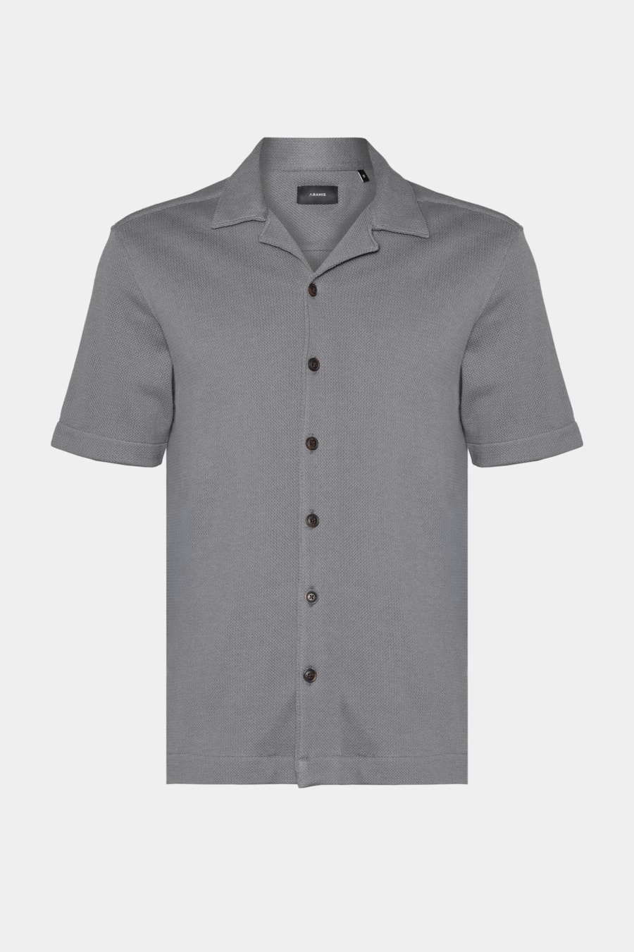 Camisa Bowling Piquet Tricot Cinza — foto 5 de 6