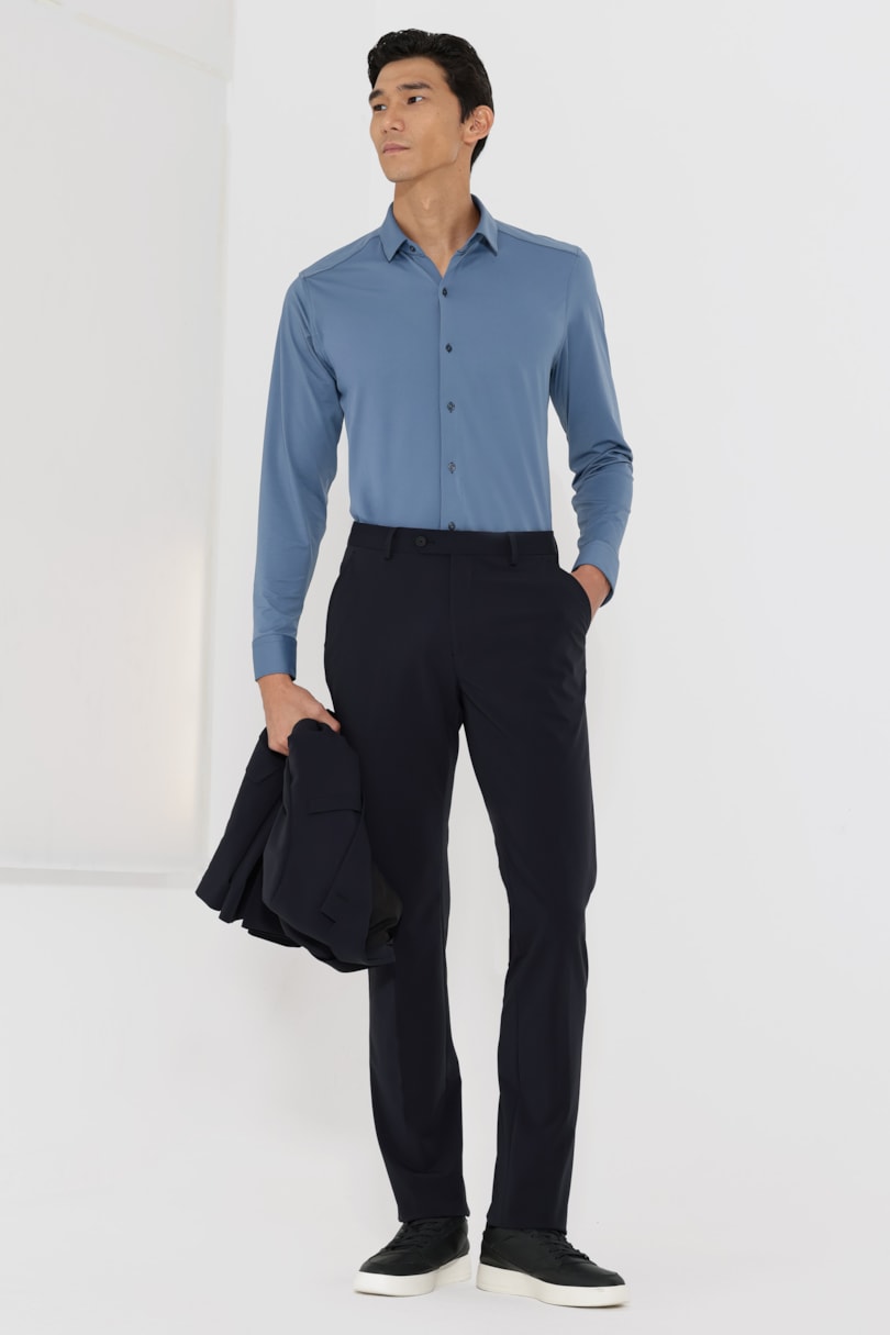 Camisa Energy Boost Manga Longa Azul Indigo