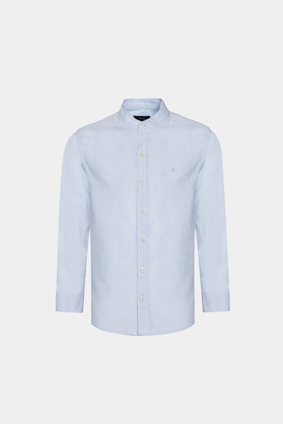 Camisa Flamê Manga Longa Infantil Gola Padre Azul Bebe — foto 3 de 5