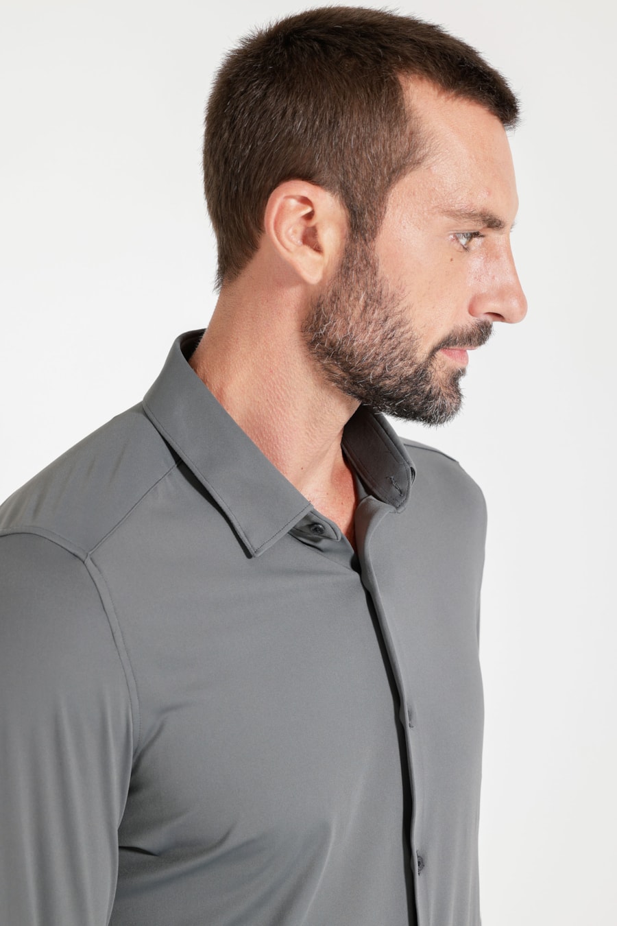Camisa Flex Defense Manga Longa Cinza Grafite — foto 4 de 7