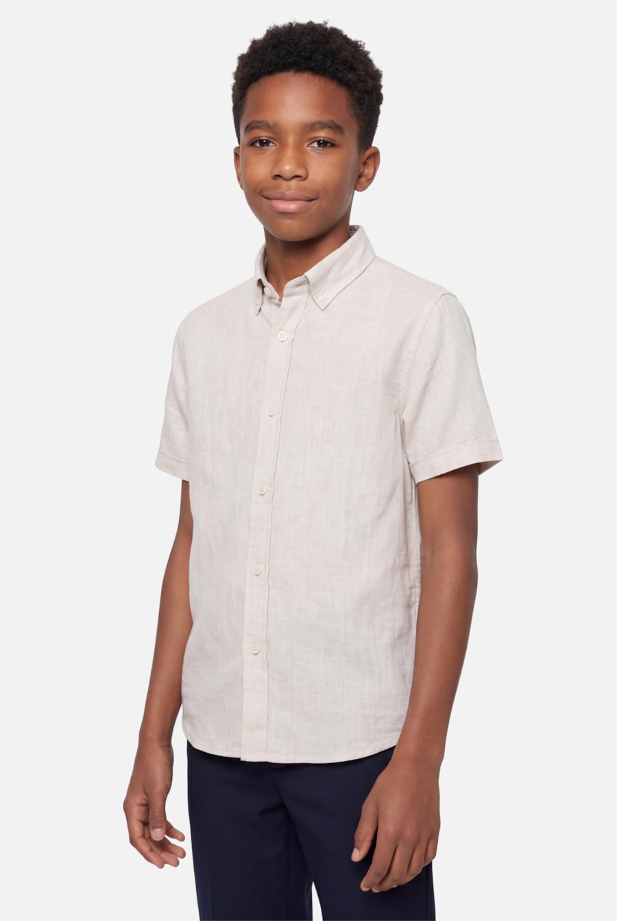 Camisa Infantil Oxford Planalto Button Down Natural — foto 1 de 4