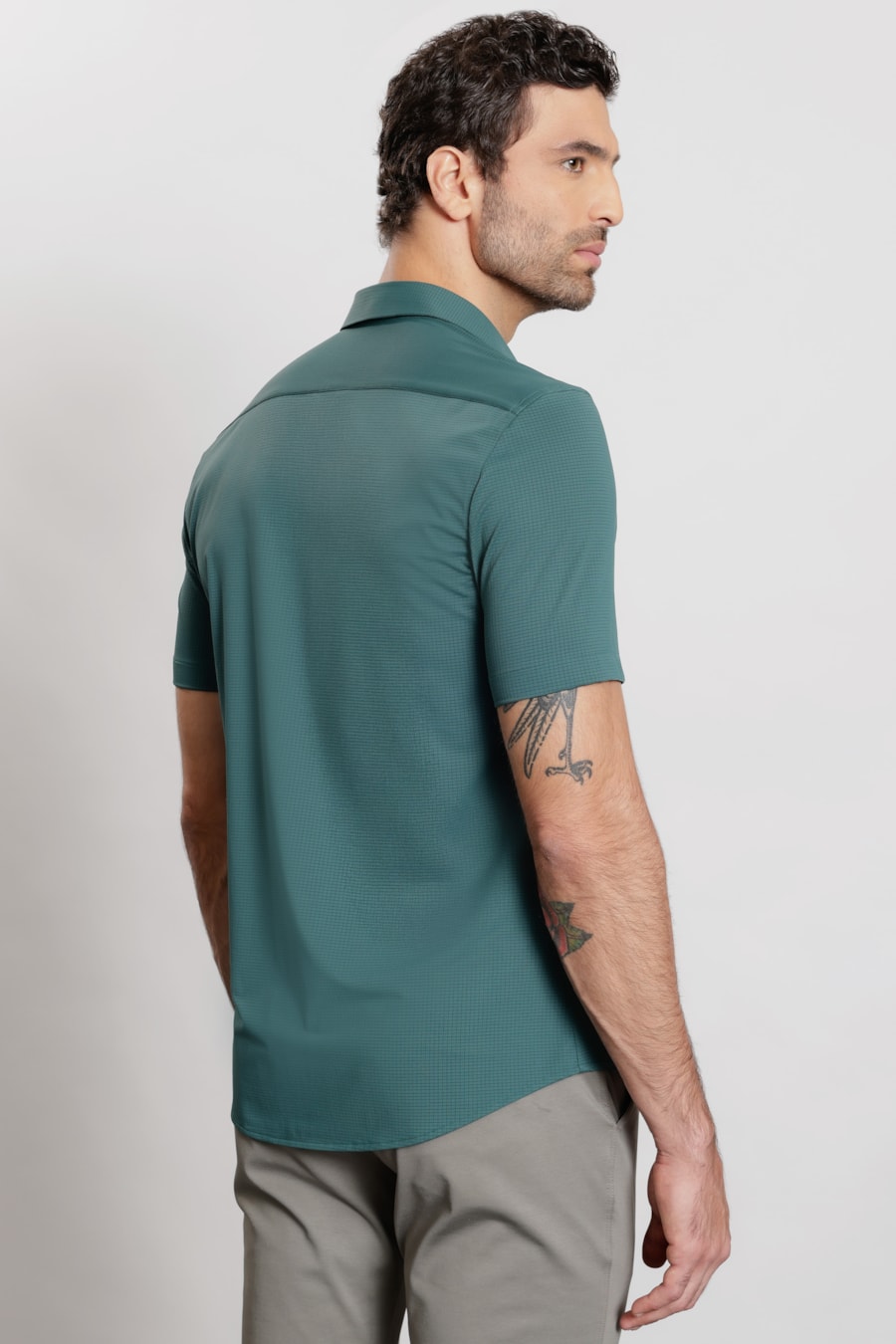 Camisa Manga Curta Air Tech Verde Urban — foto 4 de 5