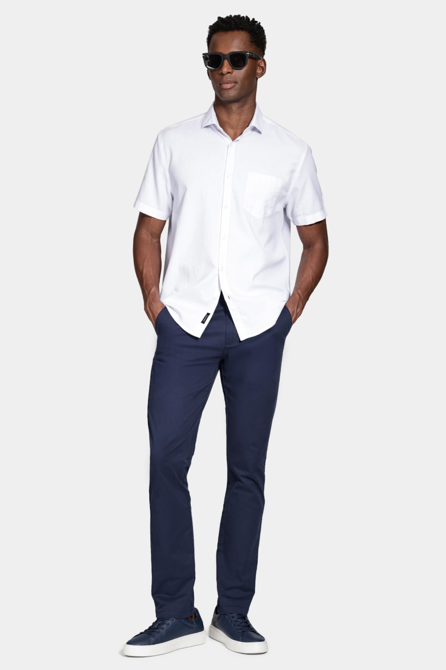 Camisa Manga Curta Algodão Branco — foto 2 de 6