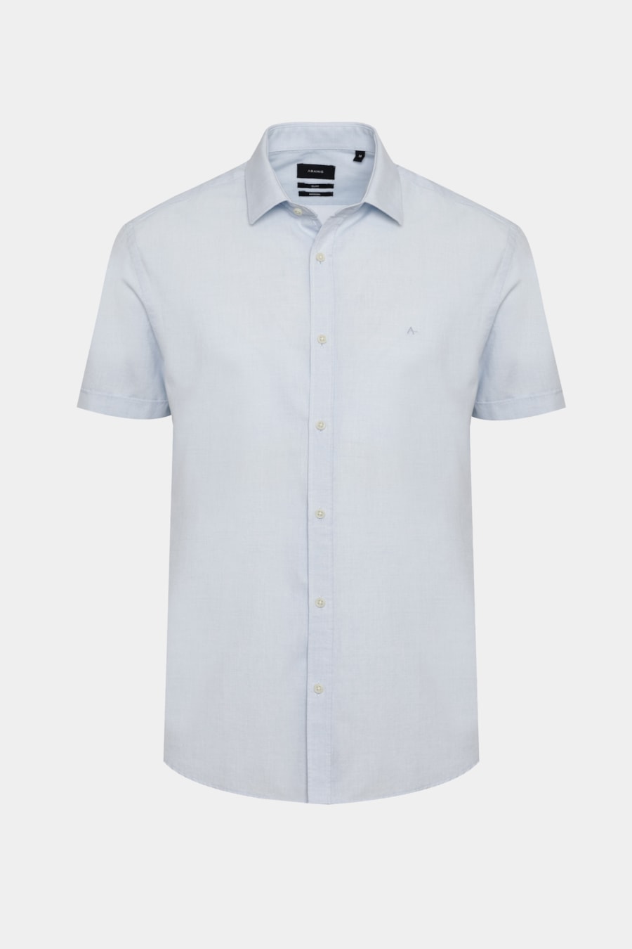 Camisa Manga Curta Algodão Modal Azul Claro — foto 5 de 6