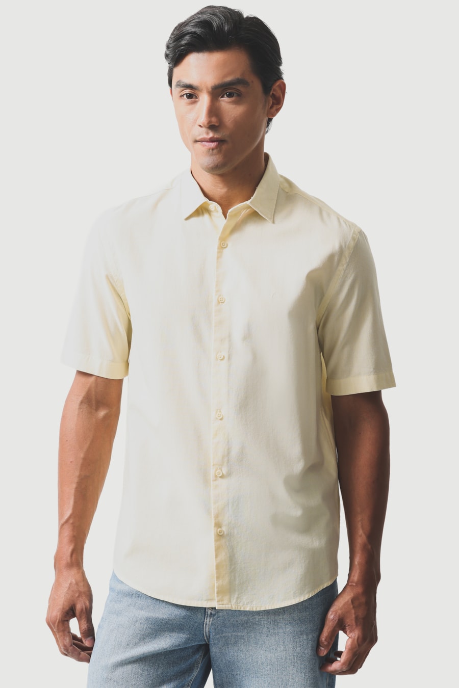 Camisa Manga Curta Algodao Modal Boa Vista Amarelo — foto 1 de 6